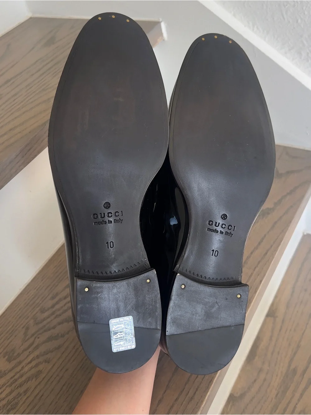 Gucci Men's Next Patent Leather Bit Loafers in Black NWOB